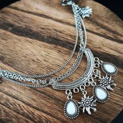 Charivari Kette fürs Dirndl,  Dirnd- Schmuck, Accessoire, Fest ,Trachten, Hochzeit, weiß