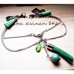 Charivari Kette fürs Dirndl,  Dirnd- Schmuck, Accessoire, Fest ,Trachten, Hochzeit, Quaste grün
