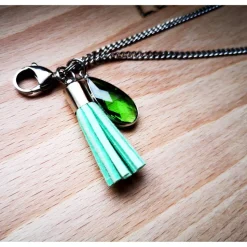 Charivari Kette fürs Dirndl,  Dirnd- Schmuck, Accessoire, Fest ,Trachten, Hochzeit, Quaste grün