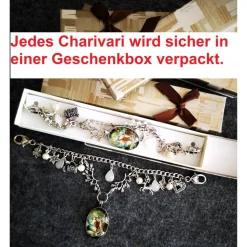 Charivari Kette fürs Dirndl,  Dirnd- Schmuck, Accessoire, Fest ,Trachten, Hochzeit, silber-schwarz