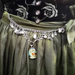 Charivari Kette fürs Dirndl,  Dirnd- Schmuck, Accessoire, Fest ,Trachten, Hochzeit, weiß