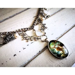 Charivari Kette fürs Dirndl,  Dirnd- Schmuck, Accessoire, Fest ,Trachten, Hochzeit, weiß