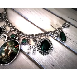 Charivari Kette fürs Dirndl,  Dirnd- Schmuck, Accessoire, Fest ,Trachten, Hochzeit, grün