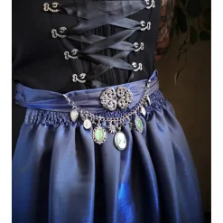 Charivari, Kette, Ohrringe fürs Dirndl, Dirnd- Schmuck, weiss-grün