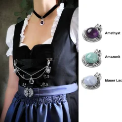 Charivari oder Kette fürs Dirndl, Dirnd- Schmuck, Steinauswahl