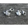 Charm Teekannen silberfarbenen Karabiner