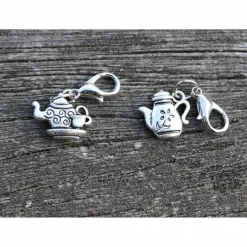 Charm Teekannen silberfarbenen Karabiner