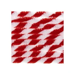 Chenilledraht rot-weiß 10 Stück 50 cm