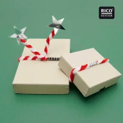 Chenilledraht rot-weiß 10 Stück 50 cm