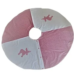 Christbaumdecke genäht, Weihnachtsbaumdecke rund XL  in rot und weiß kariert