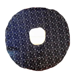 Christbaumdecke genäht, Weihnachtsbaumdecke rund XL blau