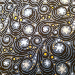 Christbaumdecke genäht, Weihnachtsbaumdecke rund XL blau