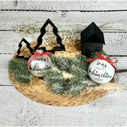 Christbaumkugel | Babys erstes Weihnachten | First Christmas | Weihnachtskugel 8 cm personalisiert | Geschenk