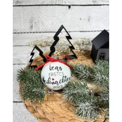 Christbaumkugel | Babys erstes Weihnachten | First Christmas | Weihnachtskugel 8 cm personalisiert | Geschenk