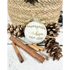 Christbaumkugel | Mama Papa Oma Opa | unvergessen | Andenken Erinnerung Verstorbene | unvergessen | Weihnachtskugel 8 cm