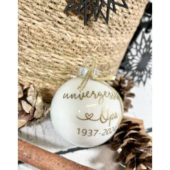 Christbaumkugel | Mama Papa Oma Opa | unvergessen | Andenken Erinnerung Verstorbene | unvergessen | Weihnachtskugel 8 cm