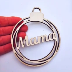 Christbaumkugel aus Holz personalisierbar | Geschenkanhänger Weihnachten | Weihnachtskugel personalisiert