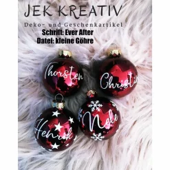 Christbaumkugel, Weihnachtskugel, Tannenbaumschmuck, Echtglas Kugel, Weihnachtsbaumkugel,personalisierte Christbaumkugel