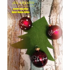 Christbaumkugel, Weihnachtskugel, Tannenbaumschmuck, Echtglas Kugel, Weihnachtsbaumkugel,personalisierte Christbaumkugel