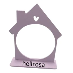 Christbaumkugelkugel aus Glas Mein 1. Weihnachten mit Namen und Kugelhalter Haus