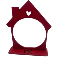 Christbaumkugelkugel aus Glas Mein 1. Weihnachten mit Namen und Kugelhalter Haus