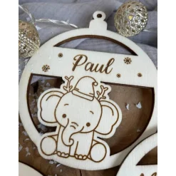 Christbaumkugeln personalisiert mit Namen / Weihnachtskugeln aus Holz / Weihnachtsgeschenk / Weihnachtsbaumschmuck