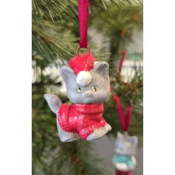 Christbaumschmuck - Süße Katzenbabys- Keramik Weihnachtsanhänger