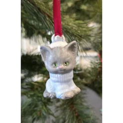 Christbaumschmuck - Süße Katzenbabys- Keramik Weihnachtsanhänger