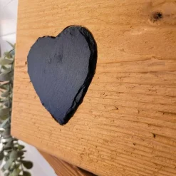 Clipboard Bilderrahmen im Altholz Design mit Schieferherz