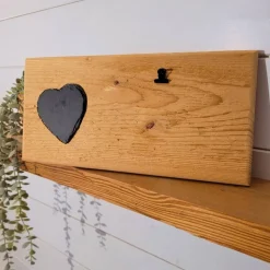 Clipboard Bilderrahmen im Altholz Design mit Schieferherz