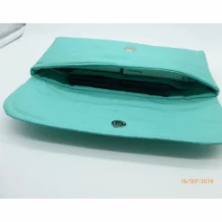 Clutch Peppermint aus Wildseide Unikat hessmade