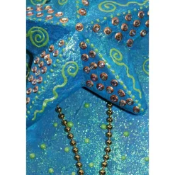 Collage BLAUES STERNENGLÜCK Acrylmalerei Deko Weihnachtsgeschenk Stern Malerei Weihnachtsdeko Weihnachtsstern