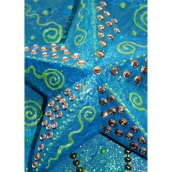 Collage BLAUES STERNENGLÜCK Acrylmalerei Deko Weihnachtsgeschenk Stern Malerei Weihnachtsdeko Weihnachtsstern