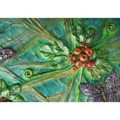 Collage LIBELLE & SCHMETTERLING Acrylbild Malerei mit Acrylfarben Mixed Media Kunst direkt vom Künstler