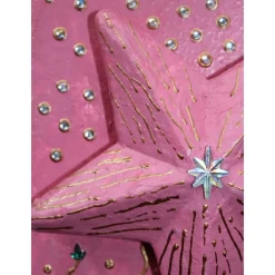 Collage ROSA STERNENGLÜCK Acrylmalerei Deko Weihnachtsgeschenk Stern Malerei Weihnachtsdeko Weihnachtsstern