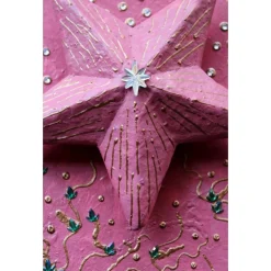 Collage ROSA STERNENGLÜCK Acrylmalerei Deko Weihnachtsgeschenk Stern Malerei Weihnachtsdeko Weihnachtsstern