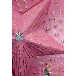 Collage ROSA STERNENGLÜCK Acrylmalerei Deko Weihnachtsgeschenk Stern Malerei Weihnachtsdeko Weihnachtsstern