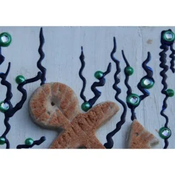 Collage UNTER WASSER Sandbild Maritime Deko Muschelbild nettes Geschenk zu Valentinstag oder Muttertag