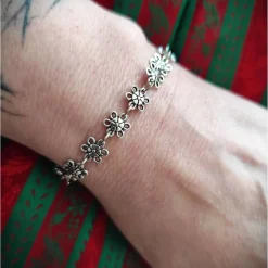 Collier, Kette, Armband, Set, Blumen