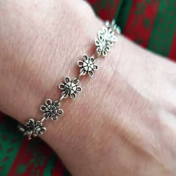 Collier, Kette, Armband, Set, Blumen