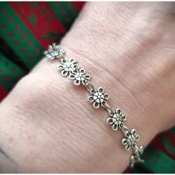 Collier, Kette, Armband, Set, Blumen