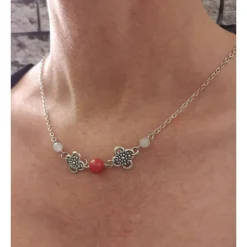 Collier,Kette,Wiesn, Halskette, Damenkette, Jade, 21