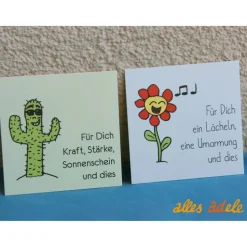 Coole Glückwunschkarte "Kaktus" | Geschenkanhänger, Grußkarte