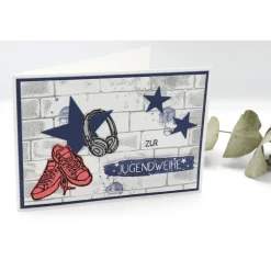 Coole Glückwunschkarte zur Jugendweihe, Jugendweihe-Karte für Jungen