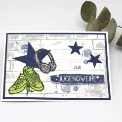 Coole Glückwunschkarte zur Jugendweihe, Jugendweihe-Karte für Jungen