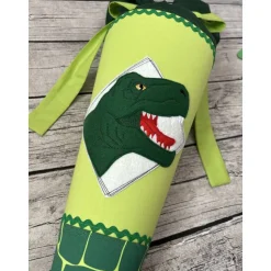 coole Schultüte / Zuckertüte in Grün mit Dinosaurier T-Rex