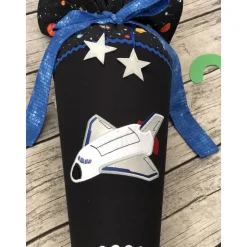 coole Schultüte Galaxie mit Raumschiff, Planeten und Sternen