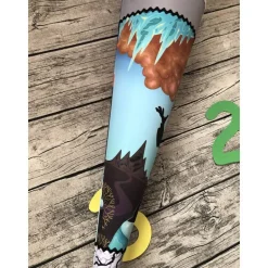 Coole Schultüte Roboter Schwarz-grau-orange