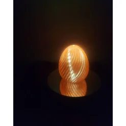 Cooles LED-Oster-Drachenei / Windlicht aus dem 3D-Drucker – 12,5 cm – für drinnen & draußen