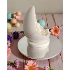 3D Überraschungsei "Frohe Ostern" – Personalisierte Osterdeko – Modernes Osterei mit Miniatur-Szene – 15 cm große Tischd